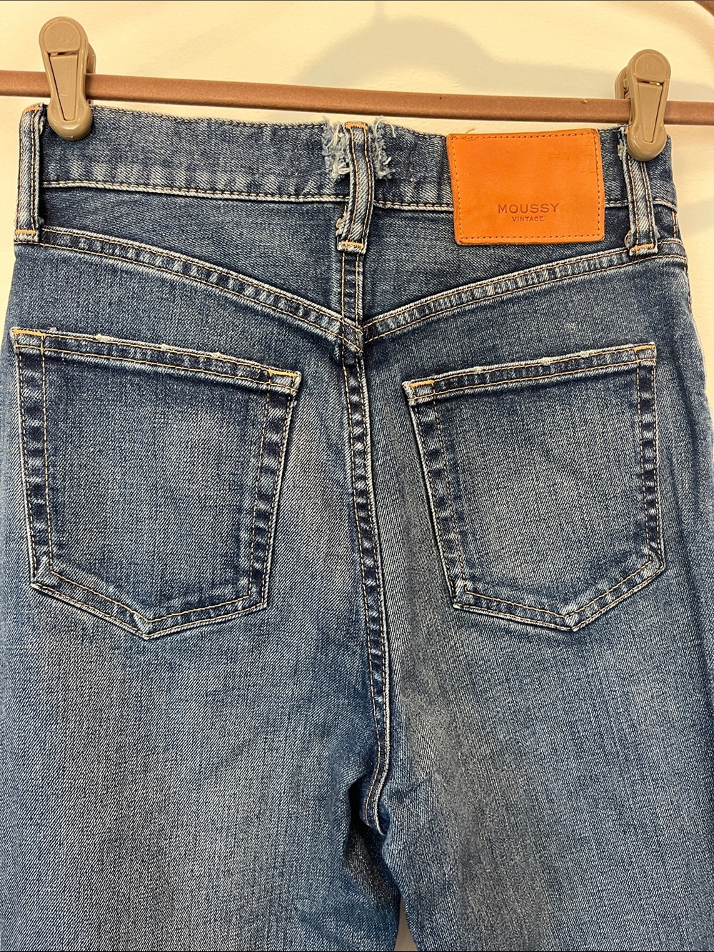 🧋Moussy Vintage Otis Flare High Waisted Made in Japan Denim blue size 26 - Picture 6 of 12